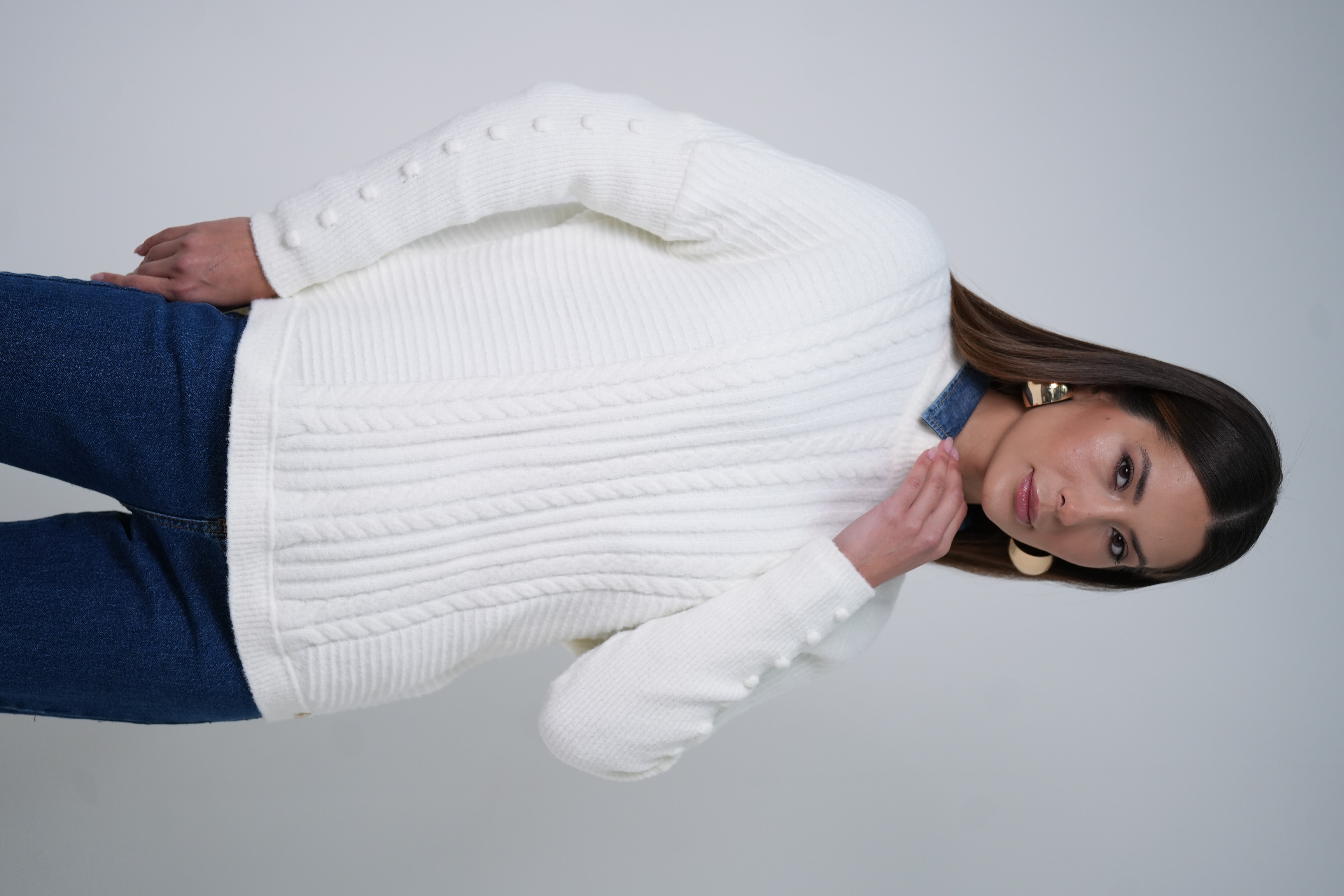 BLUSA LINKS MANGA CAIDA